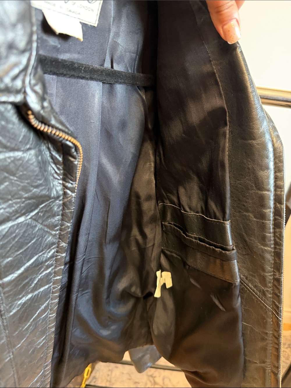 Marquise Black Leather Paneled Zip-Up Jacket - Picture 9 of 12